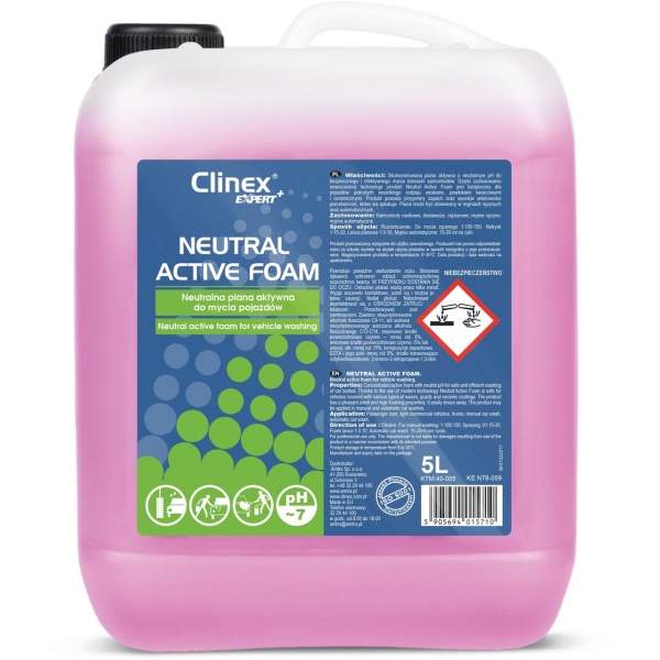 Șampon Spumă Activă pH Neutru Clinex Expert+ 5L 40-005